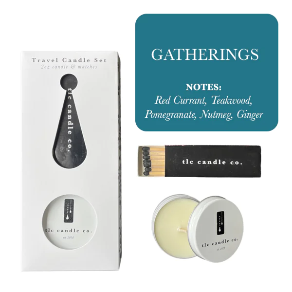 Travel Candle with Matches | Gatherings