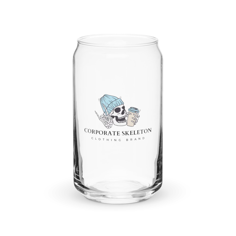 Corporate Skeleton Can-Shaped Glass (16 oz)