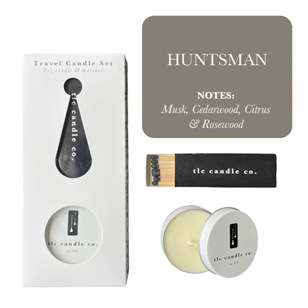 Travel Candle with Matches | Huntsman